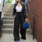 Women's sports hoodie set striped jacket two-piece loose autumn/winter