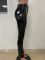 Women's button zipper hot selling hot selling, slit slim fit street shiny leather small foot leather pants
