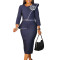 Autumn and winter new women's solid color hip hugging OL pencil skirt African dress 4COLOR