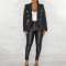 Women's small suit jacket solid color long sleeved autumn and winter suit pocket