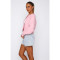 Comfortable casual solid color woolen cardigan contrasting short top sweater  6 COLORS