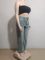 Women's autumn fashion trend hanging dyed wide leg pants, women's high waisted straight leg jeans