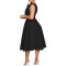 Fashionable, sexy, elegant banquet dress with pleated ruffle edge dress