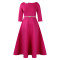 Solid color large skirt temperament evening dress dress foreign