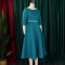 Solid color large skirt temperament evening dress dress foreign