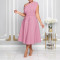 Fashionable, sexy, elegant banquet dress with pleated ruffle edge dress