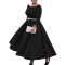 Solid color large skirt temperament evening dress dress foreign