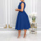 Fashionable, sexy, elegant banquet dress with pleated ruffle edge dress