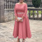 Solid color large skirt temperament evening dress dress foreign