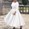 Solid color large skirt temperament evening dress dress foreign