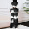 Women's printed strap long sleeved top, high waist wide leg pants casual set