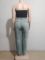 Women's autumn fashion trend hanging dyed wide leg pants, women's high waisted straight leg jeans