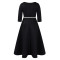 Solid color large skirt temperament evening dress dress foreign