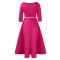 Solid color large skirt temperament evening dress dress foreign