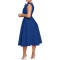 Fashionable, sexy, elegant banquet dress with pleated ruffle edge dress