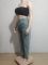 Women's autumn fashion trend hanging dyed wide leg pants, women's high waisted straight leg jeans