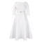 Solid color large skirt temperament evening dress dress foreign