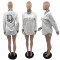 New fashionable style long sleeved solid color simple embroidered letter pocket shirt