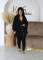 2025 Autumn/Winter New Solid Color V-neck Button Open Sweater Tight Pants Sweater Set