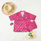 Minimalist ice silk pajamas two-piece set, long pants, short sleeves, home wear (including headband)