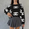 Winter new sweater round neck long sleeved versatile short top in 2 colors in stock