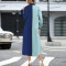New denim mandarin duck color spliced jacket style dress source
