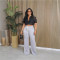 New European and American women's solid color casual pants
