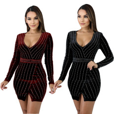 Hot selling rhinestone women's dresses, including hip hugging dresses and sexy nightclub dresses