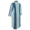Large size women's new denim patchwork lapel long sleeved dress source