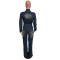 Slim fit elastic bell mouth wash long sleeved denim jumpsuit