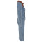 Fashion women's new denim patchwork long sleeved slit mid length dress