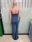 Women's fashion casual sexy strapless backless adjustable drawstring denim jumpsuit