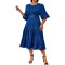 Women's Bubble Sleeve Round Neck New Fashionable Cowboy Dress Source