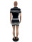 Striped Fashion Casual Woolen Dress Set