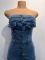New strapless multi pocket workwear jeans jumpsuit with multiple buttons for women's wear