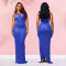 Fashionable women's mesh hot stamping diamond perspective slim fit sexy dress
