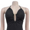 Fashionable women's sexy slim fit camisole V-neck backless dress