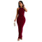 Fashion women's bag arm skirt backless sexy solid color dress new