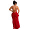 Fashionable women's sexy slim fit camisole V-neck backless dress