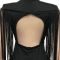 Fashionable and sexy solid color women's deep V sleeveless flowing beard mid skirt dress for women