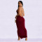 Fashion women's bag arm skirt backless sexy solid color dress new