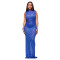 Fashionable women's hot pressed diamond sexy one-piece slimming and hip hugging dress