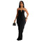 Fashion women's solid color sexy slim fit dress V-neck dress new