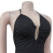 Fashionable women's sexy slim fit camisole V-neck backless dress