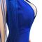 Fashionable and sexy solid color women's deep V sleeveless flowing beard mid skirt dress for women