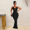 Fashionable women's sexy slim fit camisole V-neck backless dress