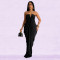 Fashion women's solid color sexy slim fit dress V-neck dress new