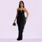 Fashion women's solid color sexy slim fit dress V-neck dress new
