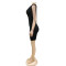 Fashionable and sexy solid color women's deep V sleeveless flowing beard mid skirt dress for women