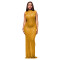 Fashionable women's hot pressed diamond sexy one-piece slimming and hip hugging dress